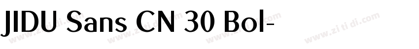 JIDU Sans CN 30 Bol字体转换